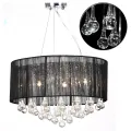 Lustre avec 85 cristaux Noir