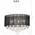 Lustre avec 85 cristaux Noir