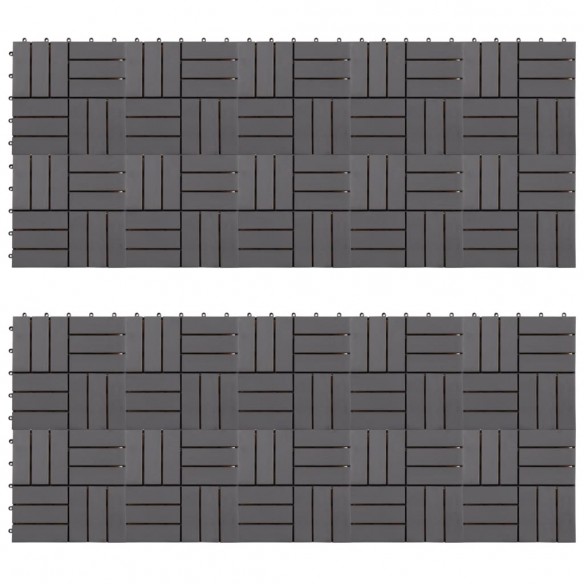 Carreaux de terrasse 20pcs Délavage gris 30x30 cm Acacia solide