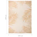 Tapis à tissage plat d'extérieur 140x200 cm Motif de feuille