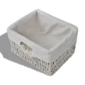 Porte-manteau Blanc 60x23,5x33 cm Bois de Paulownia