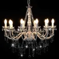 Lustre avec perles Blanc 12 ampoules E14