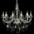 Lustre avec perles Blanc 12 ampoules E14