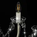 Lustre avec perles Blanc 12 ampoules E14