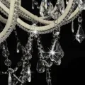 Lustre avec perles Blanc 12 ampoules E14