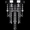 Plafonnier avec perles de cristal Blanc Métal