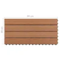 Dalles WPC 60x30 cm 6 pcs 1m² Marron