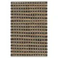Tapis de salle de bain tissés à la main Jute Naturel et Noir