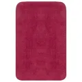 Tapis de salle de bain 2 pcs Tissu Fuchsia