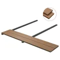 Panneaux de terrasse creux et accessoires WPC 15 m² 4 m Teck