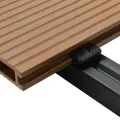 Panneaux de terrasse creux et accessoires WPC 15 m² 4 m Teck
