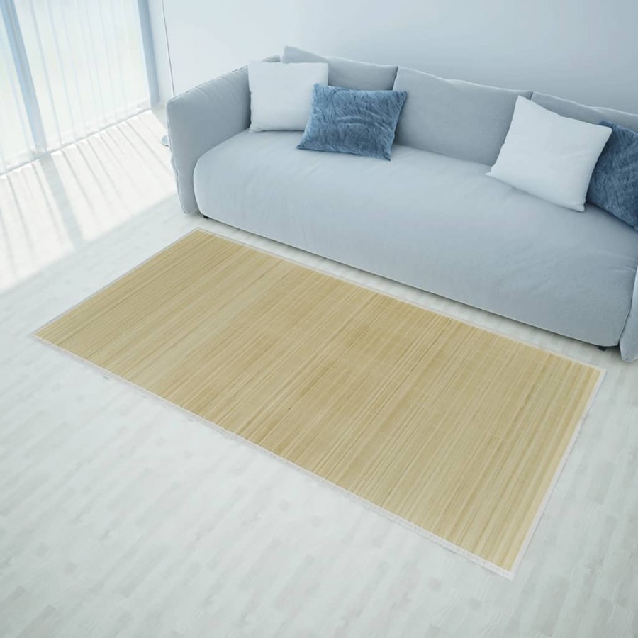 Tapis en bambou 100x160 cm Naturel