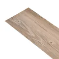 Planches de plancher PVC Non auto-adhésif 5,26 m² Chêne marron