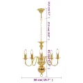 Lustre Doré 5 ampoules E14
