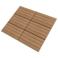 Carreaux de terrasse 6 pcs WPC 60x30 cm 1,08 m² Marron