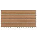 Carreaux de terrasse 6 pcs WPC 60x30 cm 1,08 m² Marron