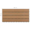 Carreaux de terrasse 6 pcs WPC 60x30 cm 1,08 m² Marron