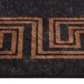 Tapis lavable antidérapant 190x300 cm noir et doré