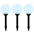 6 pcs Lampes d'allée d'extérieur à LED 20 cm et piquet au sol