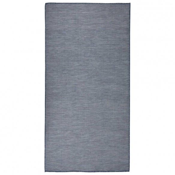 Tapis à tissage plat d'extérieur 100x200 cm Bleu