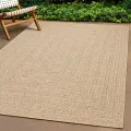 Tapis 200x290 cm aspect jute intérieur et extérieur