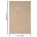 Tapis 200x290 cm aspect jute intérieur et extérieur