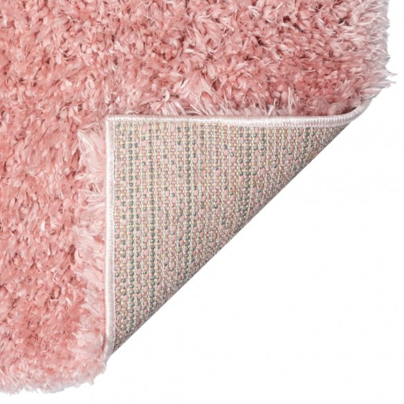 Tapis shaggy à poils hauts Rose 160x230 cm 50 mm