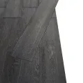 Planches de plancher PVC Non auto-adhésif 5,26 m² Noir et blanc