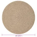 Tapis 120 cm aspect jute intérieur et extérieur