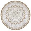 Tapis de sol Jute tressée imprimée 240 cm Rond