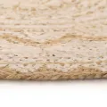 Tapis de sol Jute tressée imprimée 240 cm Rond