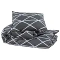 Ensemble de housse de couette Gris 225x220 cm Coton