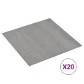 Planches plancher autoadhésives 20pcs PVC 1,86m² Gris pointillé