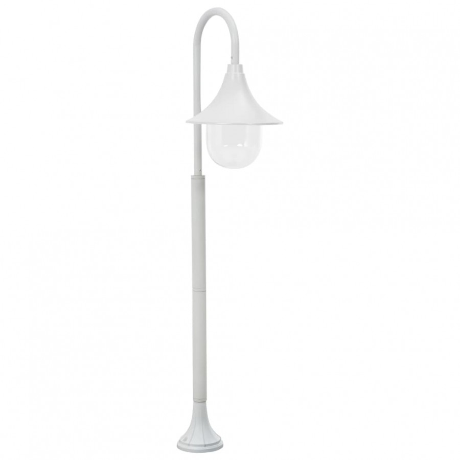 Lampadaire de jardin E27 120 cm Aluminium Blanc