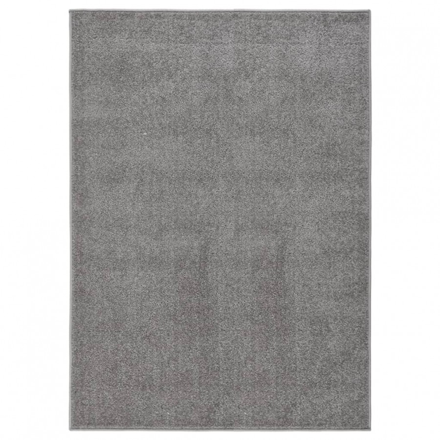 Tapis à poils courts 140x200 cm Gris