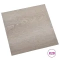 Planches de plancher autoadhésives 20 pcs PVC 1,86 m² Taupe