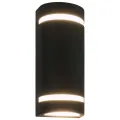 Appliques murales d'extérieur 2 pcs 35 W Noir Demi-rond