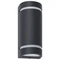 Appliques murales d'extérieur 2 pcs 35 W Noir Demi-rond