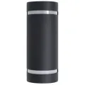 Appliques murales d'extérieur 2 pcs 35 W Noir Demi-rond