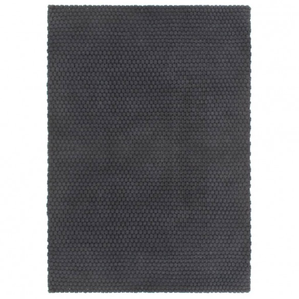 Tapis rectangulaire Anthracite 120x180 cm Coton