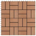 Carreau de terrasse 11 pcs WPC 30 x 30 cm 1 m² Marron