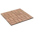 Carreau de terrasse 11 pcs WPC 30 x 30 cm 1 m² Marron