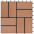 Carreau de terrasse 11 pcs WPC 30 x 30 cm 1 m² Marron