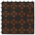 Carreau de terrasse 11 pcs WPC 30 x 30 cm 1 m² Marron