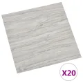Planches de plancher autoadhésives 20 pcs PVC 1,86m² Gris clair