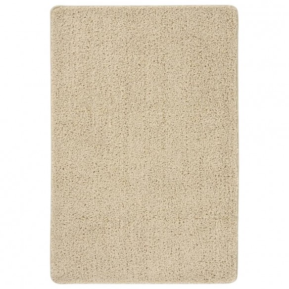 Tapis shaggy antidérapant Crème 140x200 cm