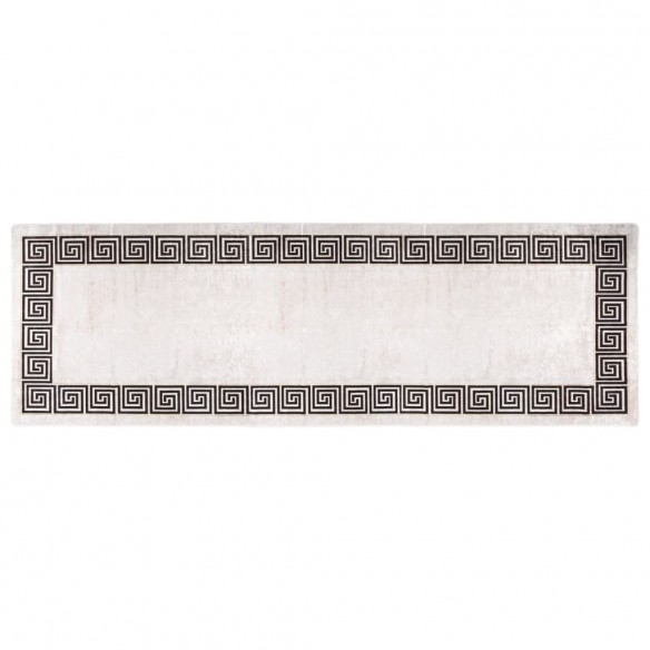 Tapis lavable antidérapant 80x300 cm Beige clair