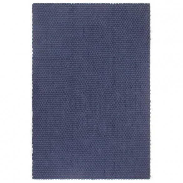 Tapis rectangulaire Bleu marine 180x250 cm Coton