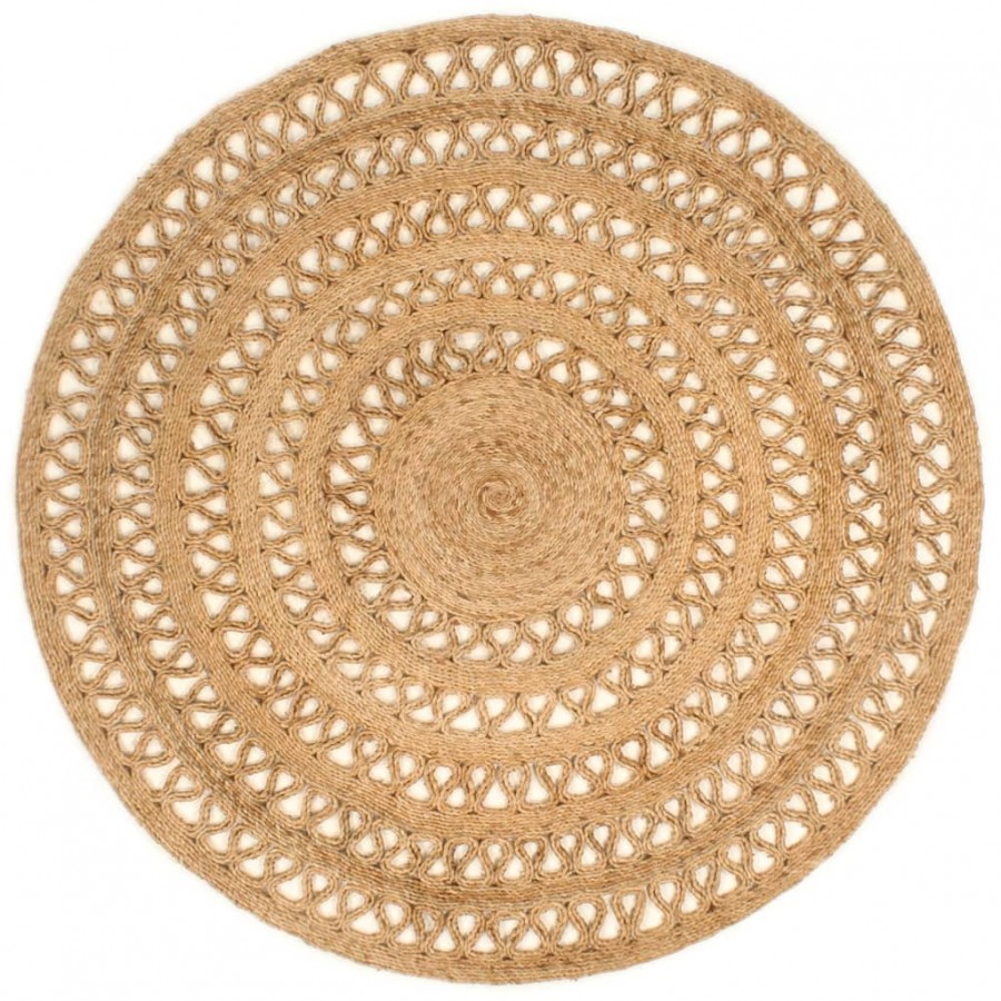 Tapis Jute tressé à la main 150 cm Rond