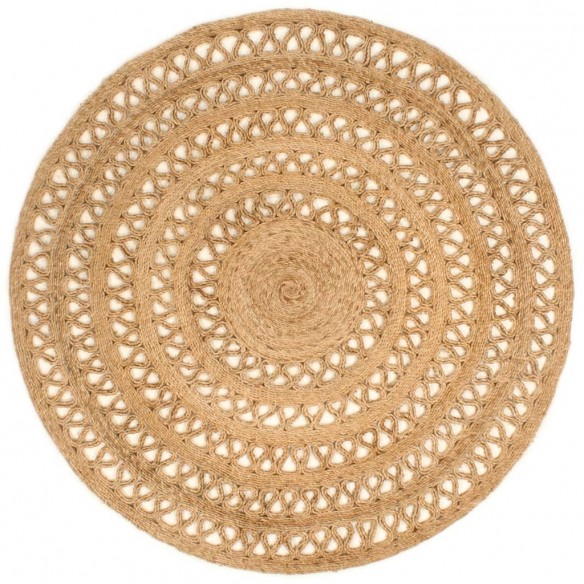 Tapis Jute tressé à la main 150 cm Rond